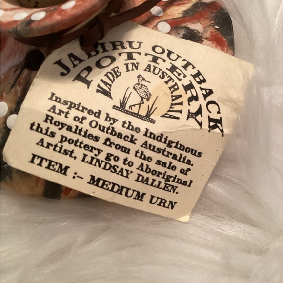 Jabiru Outback Pottery Urn Australia mini Signed - Picture 4 of 8